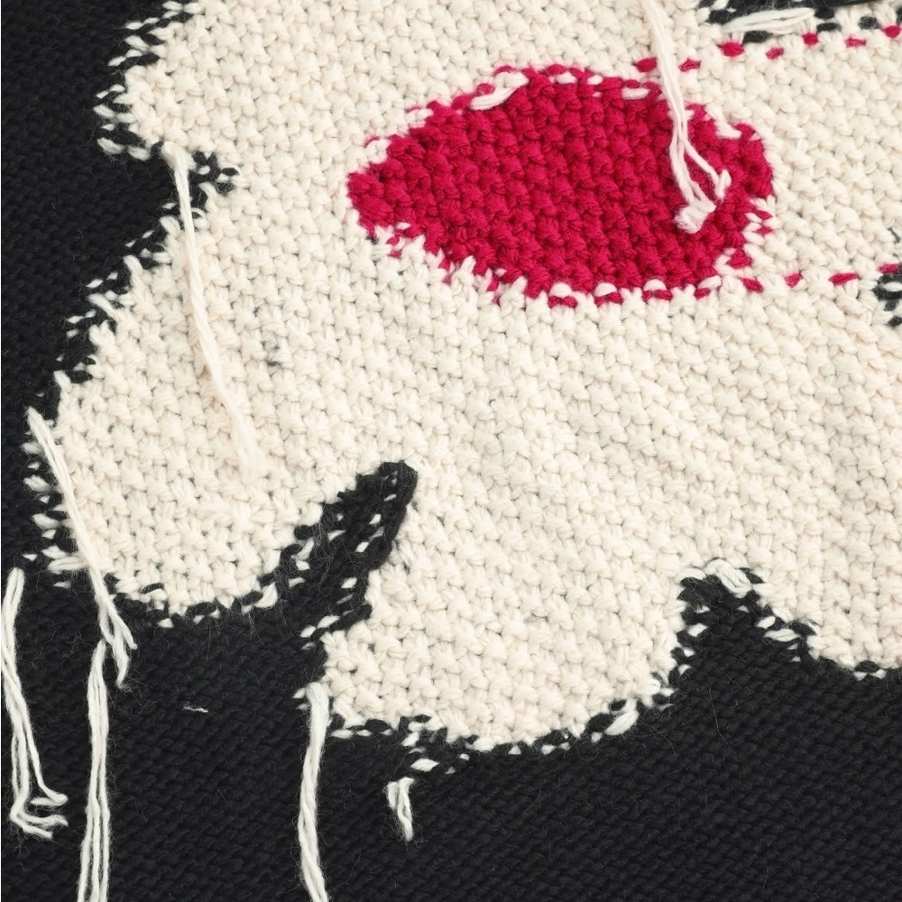 Black and White Flower Sweater - Picture 6 of 14